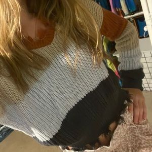 Striped sweater cute back size xs